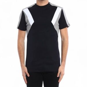 Men's Geometric Black Tshirt
